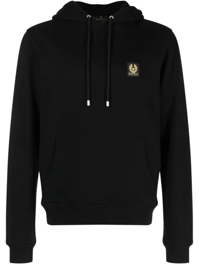 Belstaff Belstaff ロゴパッチ ドローストリングフードパーカー - ブラックの商品画像