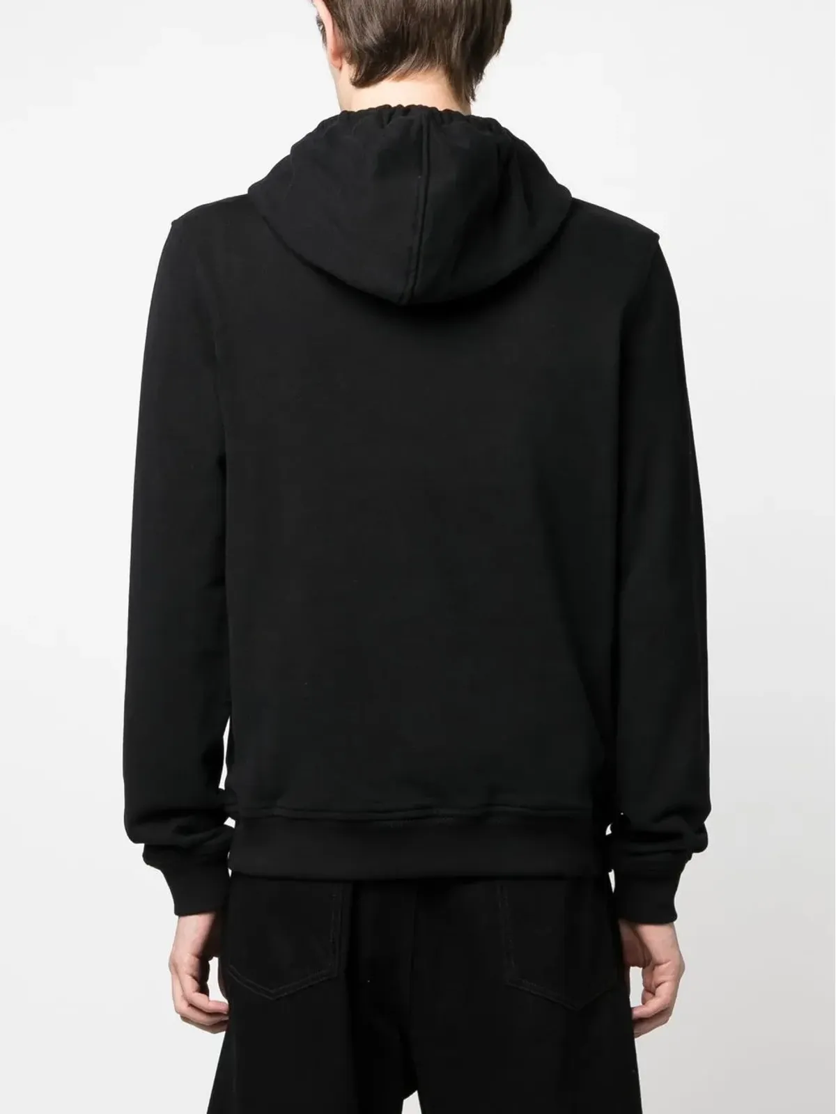 Belstaff ロゴパッチ ドローストリングフードパーカー - ブラック - 画像4