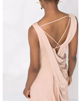 Alberta Ferretti ドレープ・クロスオーバー・ディテール・ドレス - サムネイル3