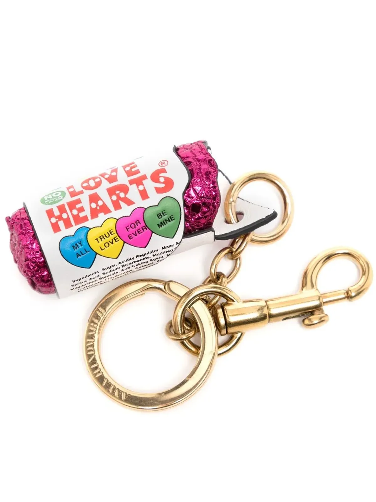 Anya Hindmarch ラブハーツ レザー キーホルダー - 画像2