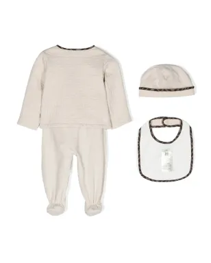 Fendi Kids FFキルト ベビーロンパースセット - サムネイル2