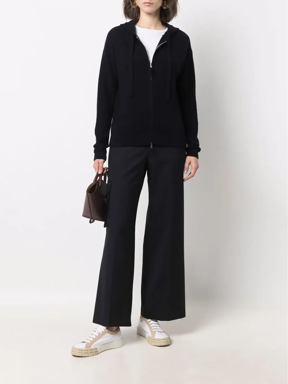 Allude ジップアップウールフーディー - 画像2