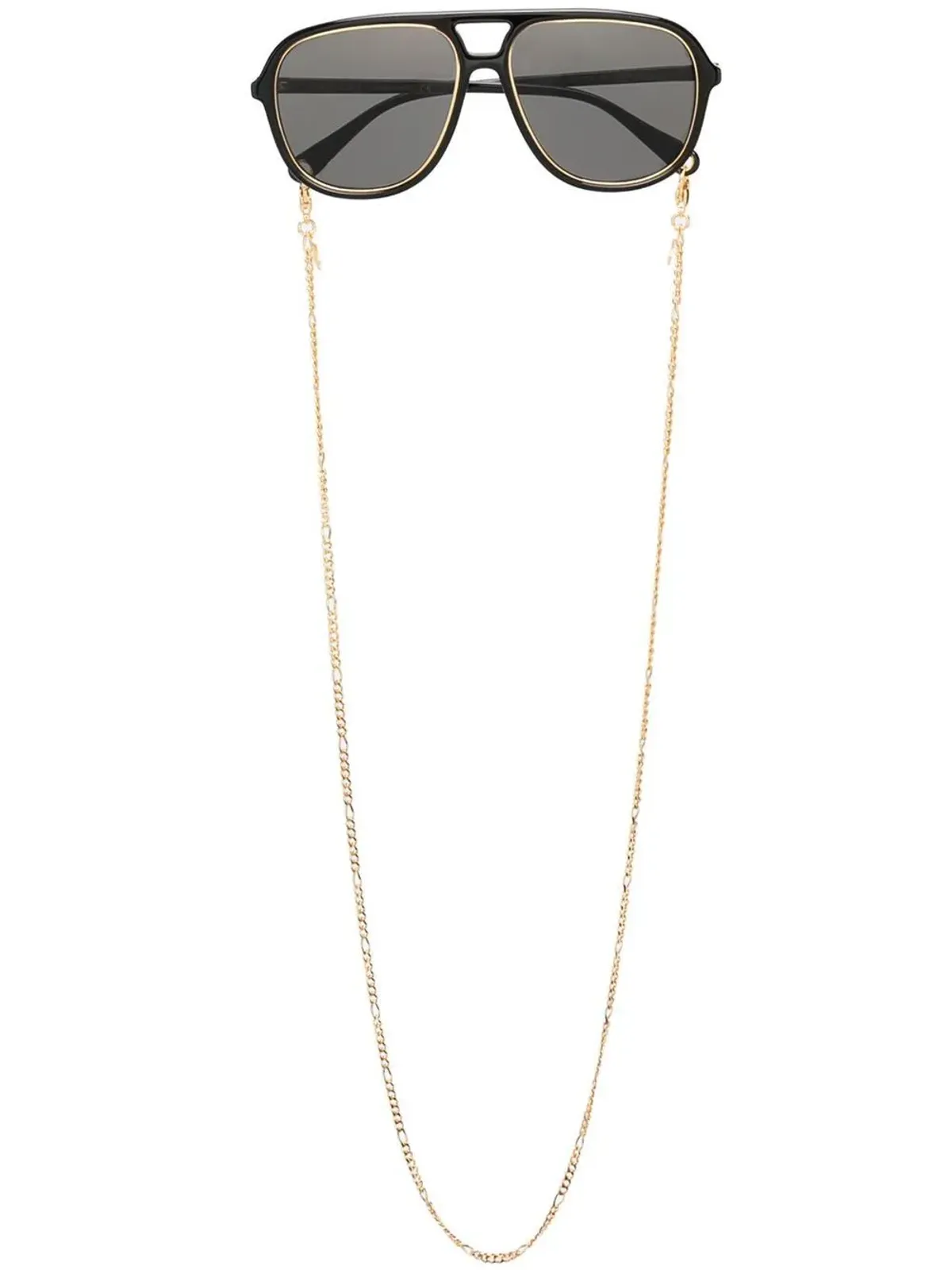 Gucci Eyewear ナビゲーターフレーム ティントサングラス - ブラック - 画像1