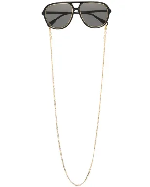 Gucci Eyewear ナビゲーターフレーム ティントサングラス - ブラック - サムネイル1