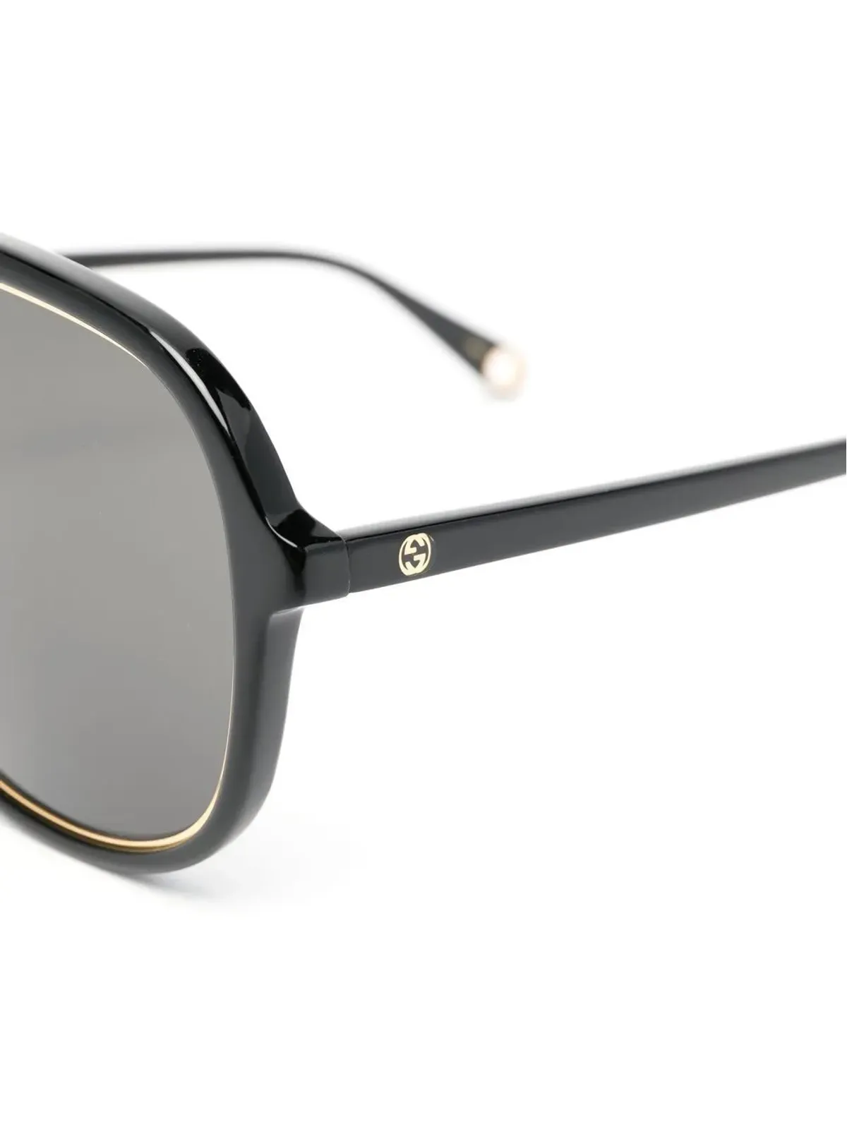 Gucci Eyewear ナビゲーターフレーム ティントサングラス - ブラック - 画像3