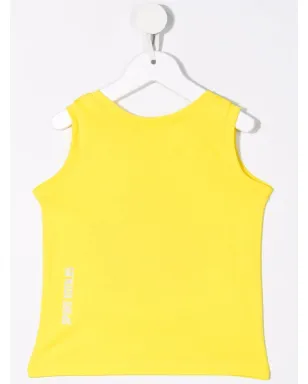 DSQUARED2 KIDS ロゴプリント コットンタンクトップ - Yellow - サムネイル2