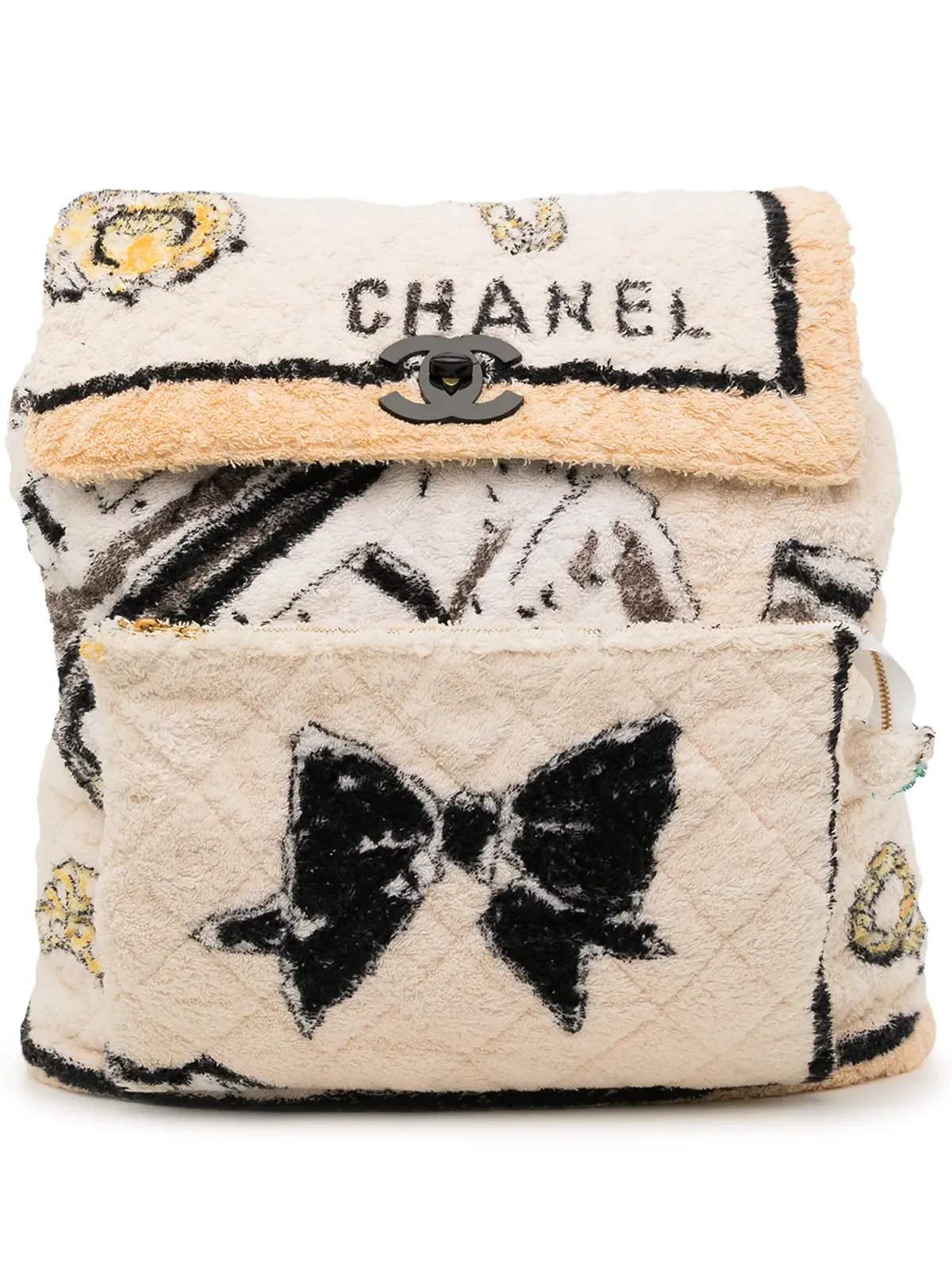 CHANEL Pre-Owned 1992 キルテッド タオリング バックパック - 画像1