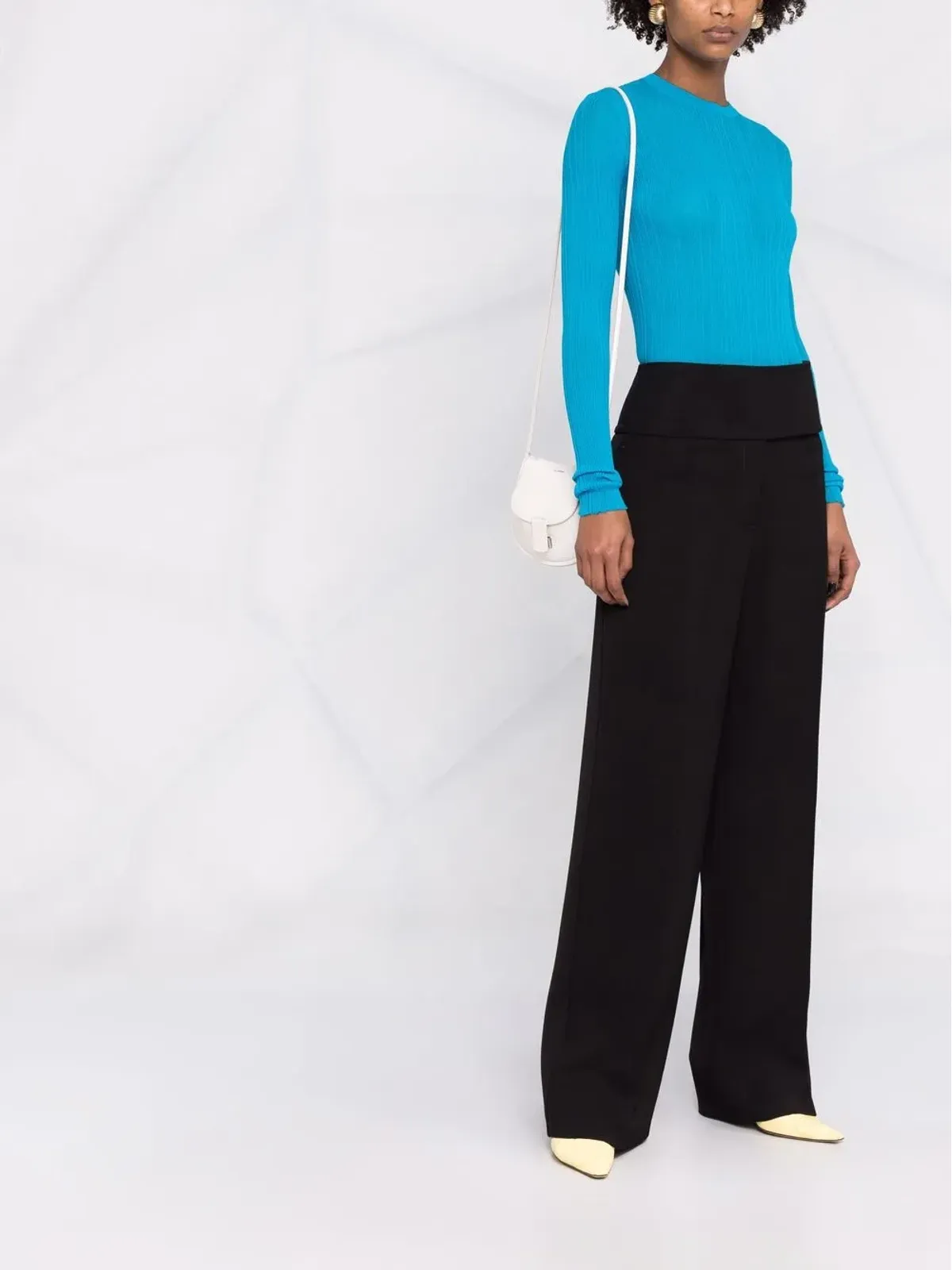 Jil Sander ハイウエスト・ワイドレッグパンツ - 画像2