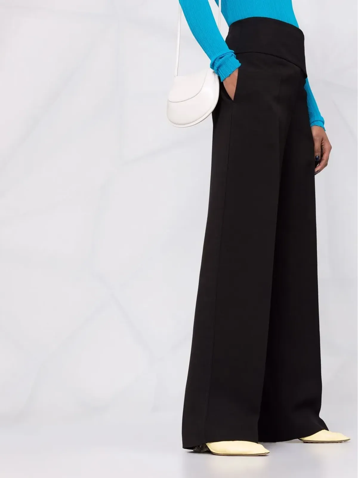 Jil Sander ハイウエスト・ワイドレッグパンツ - 画像3