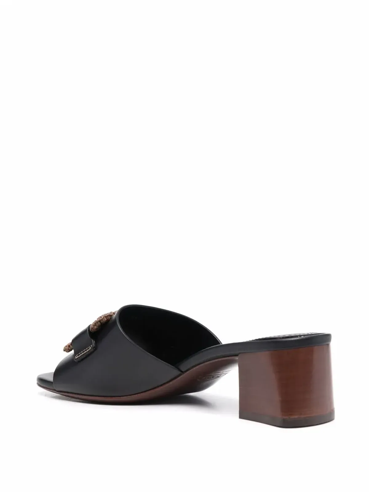 Tod's 編み込みロゴ ヒール付きサンダル - 画像3