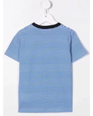 Moncler Enfant ロゴプリントストライプTシャツ - サムネイル2