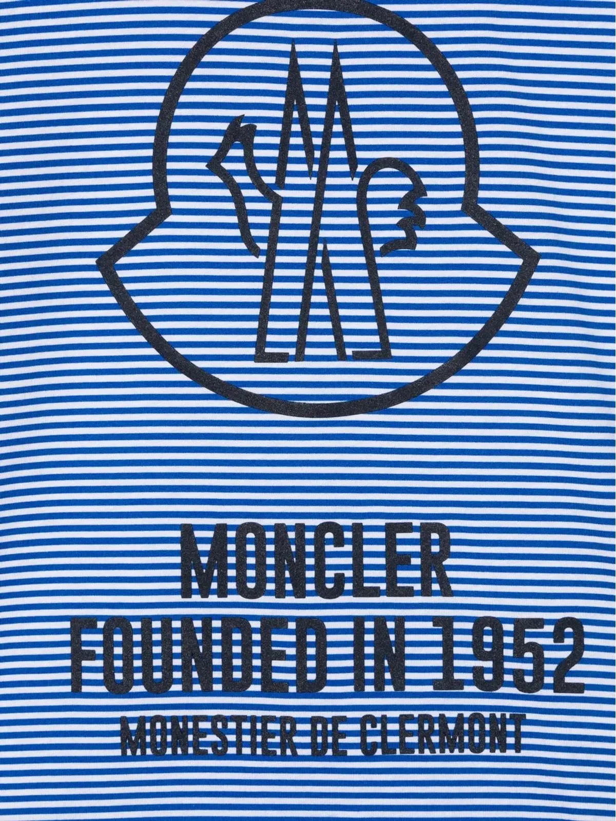 Moncler Enfant ロゴプリントストライプTシャツ - 画像3