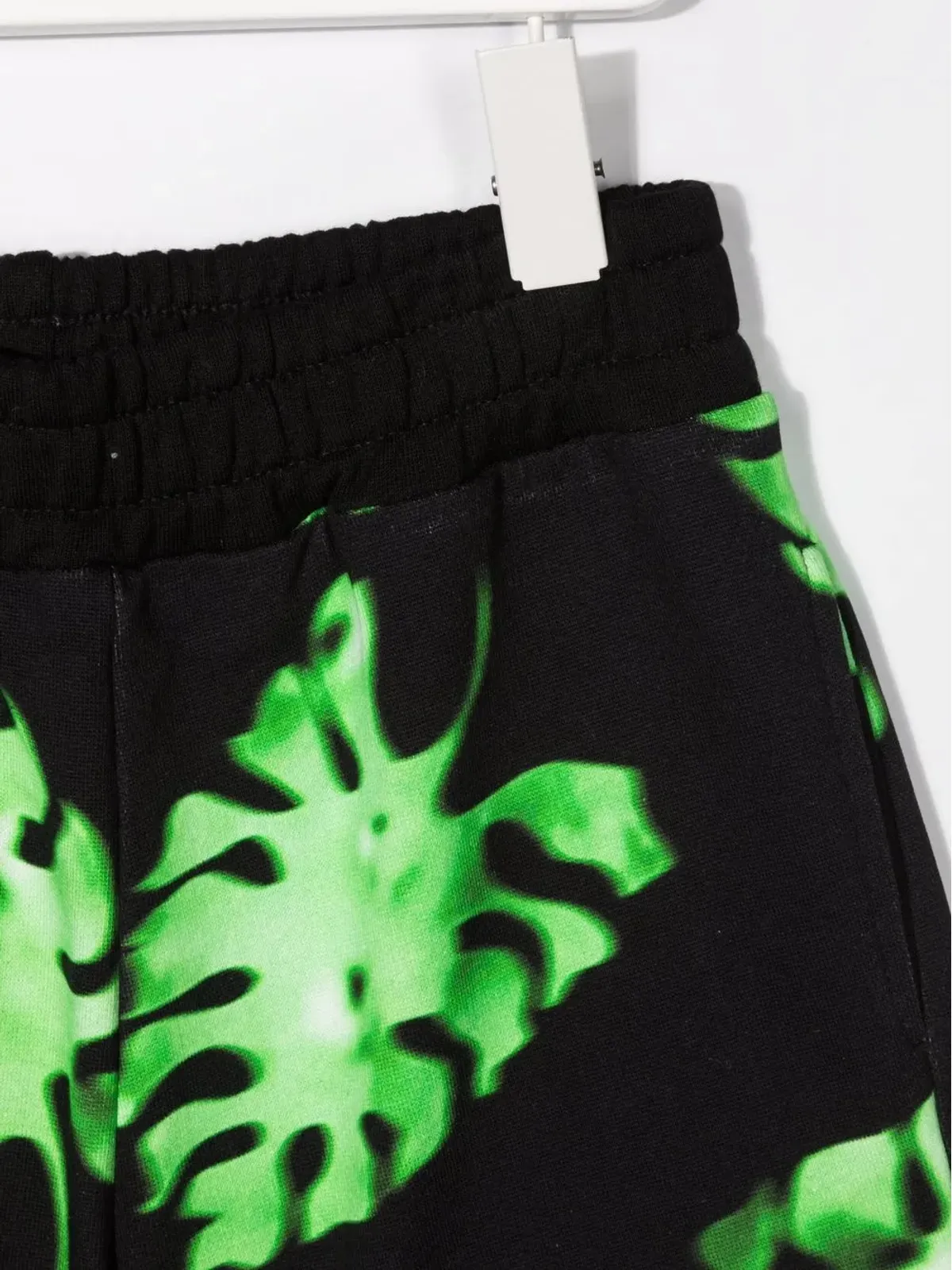 MSGM Kids リーフプリント コットンショーツ - ブラック - 画像3