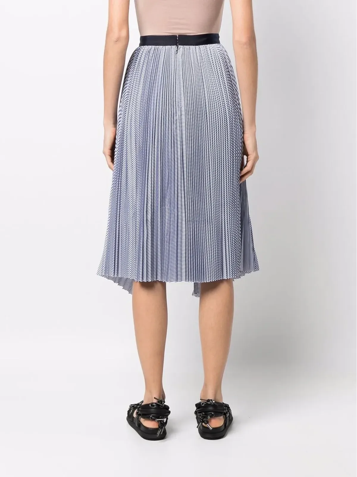 sacai ハイウエストパネルドプリーツスカート - 画像4