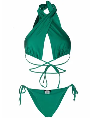Noire Swimwear サテン仕上げ トライアングルカップ ビキニセット - サムネイル1