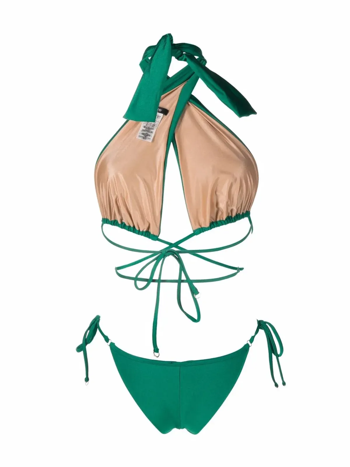 Noire Swimwear サテン仕上げ トライアングルカップ ビキニセット - 画像2