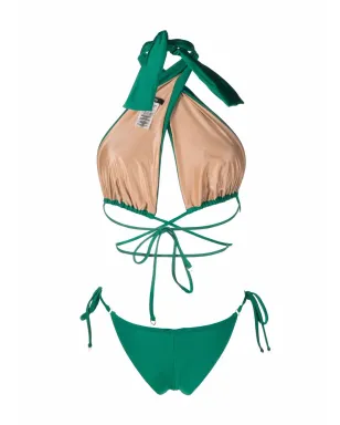 Noire Swimwear サテン仕上げ トライアングルカップ ビキニセット - サムネイル2