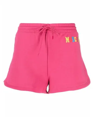 Moschino ロゴプリント トラックショーツ - ピンク - サムネイル1