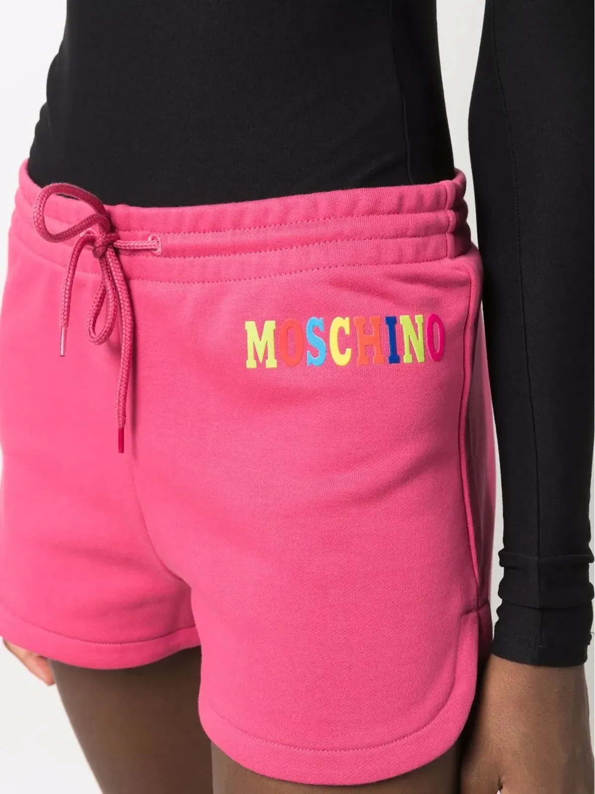Moschino ロゴプリント トラックショーツ - ピンク - 画像5