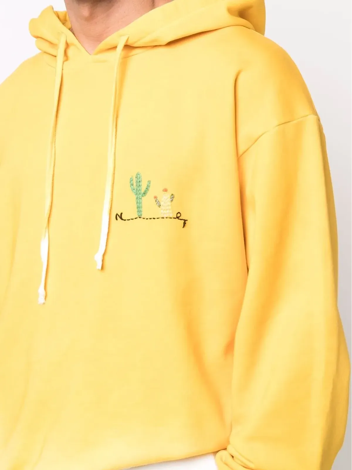 Nick Fouquet 刺繍デザインフーディ - Yellow - 画像5