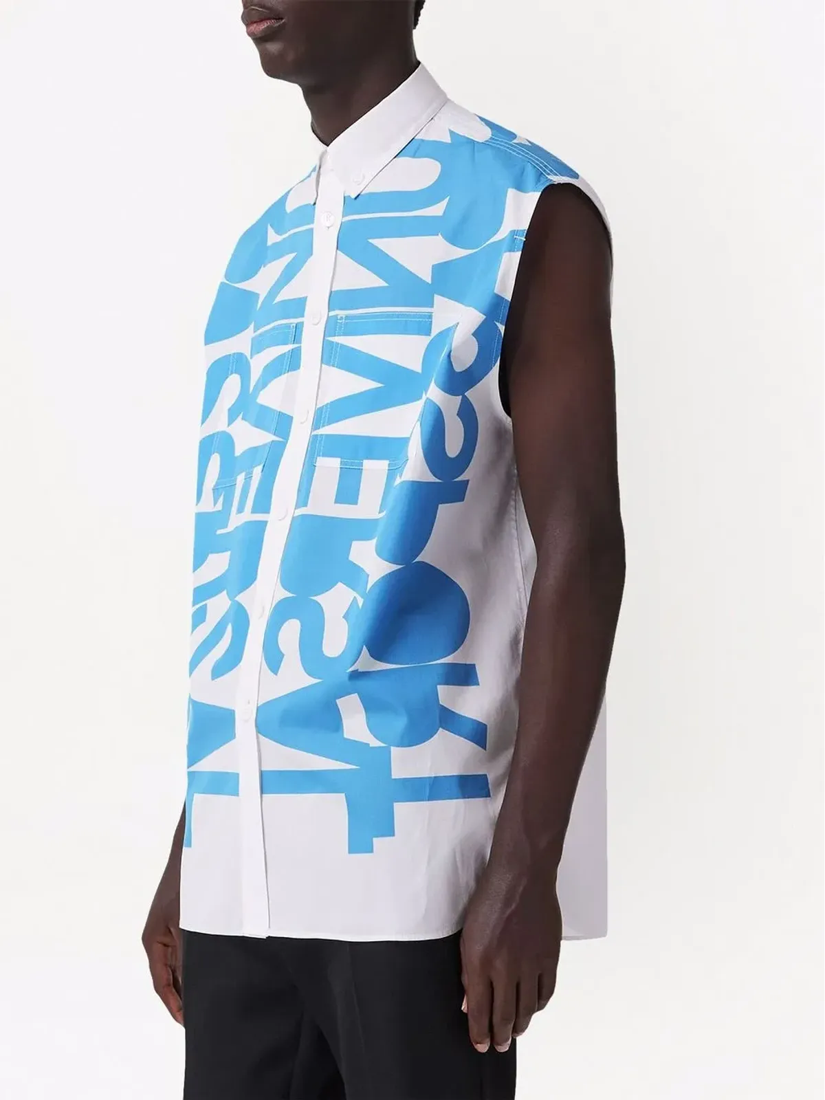 Burberry ユニバーサルパスポート ノースリーブシャツ ブルー - 画像3