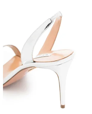 Aquazzura So Nude メタリック スリングバック サンダル - シルバー - サムネイル2