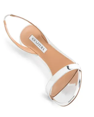 Aquazzura So Nude メタリック スリングバック サンダル - シルバー - サムネイル4