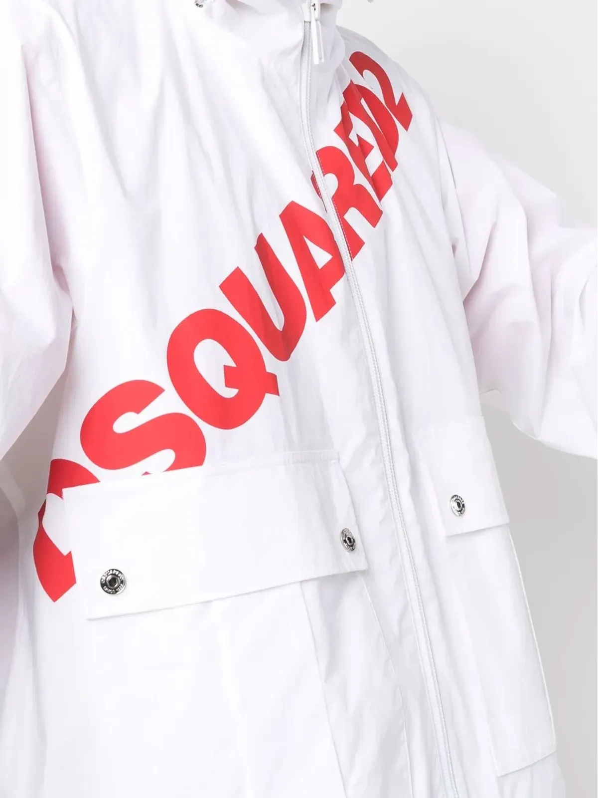 DSQUARED2 ロゴプリントカーゴポケットフーディ - 画像5
