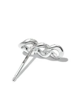 SHAY 18Kホワイトゴールド ダイヤモンド チェーン スタッド ピアス - Silver - サムネイル2