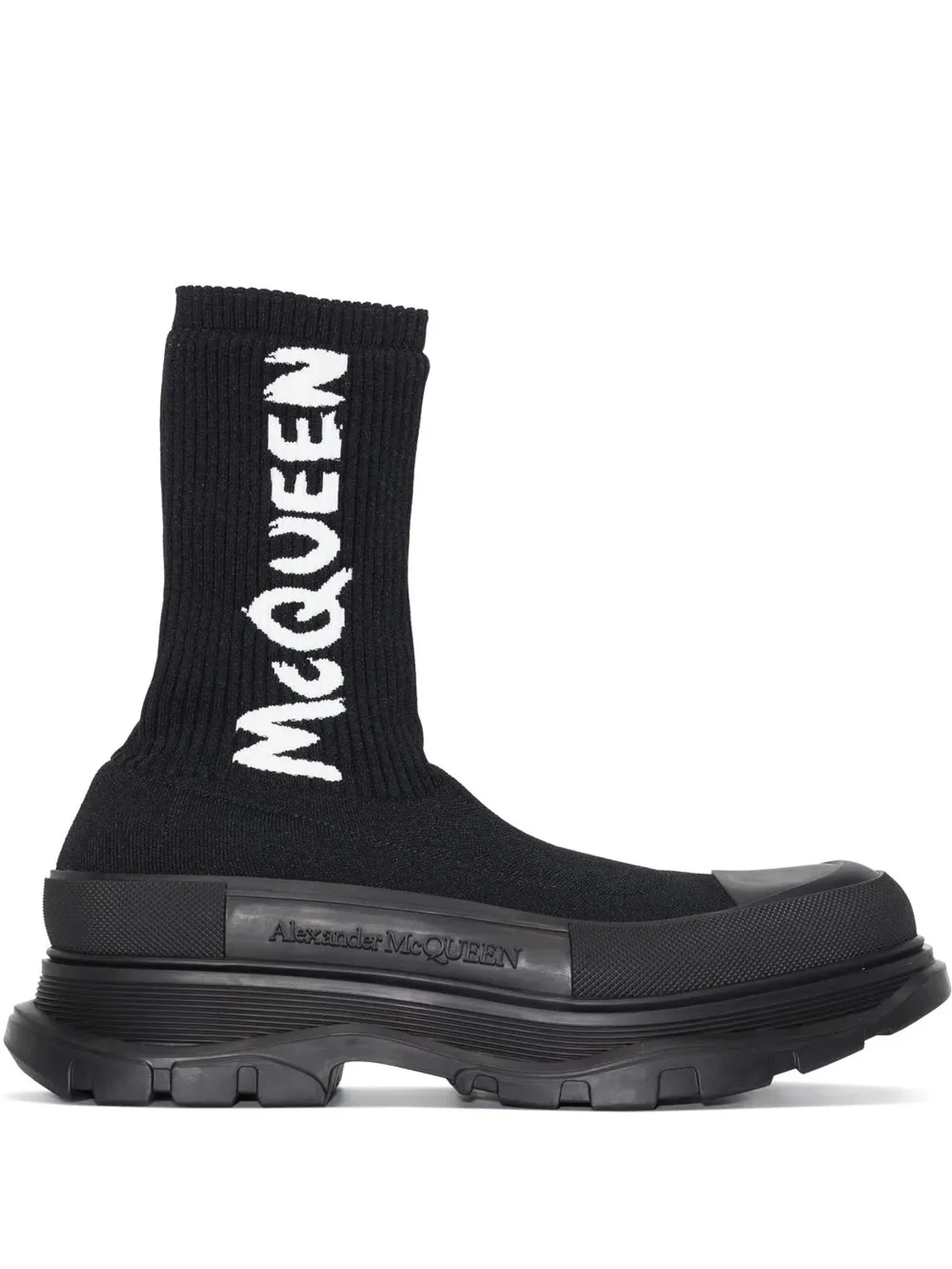 Alexander McQueen トレッドソックスタイルブーツ - ブラック - 画像1