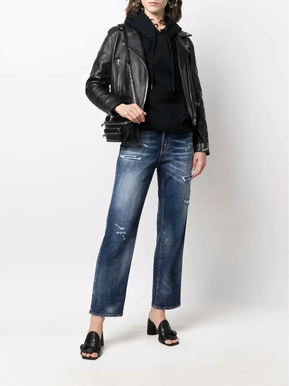 DSQUARED2 ディストレスドハイウエストジーンズ - 画像2