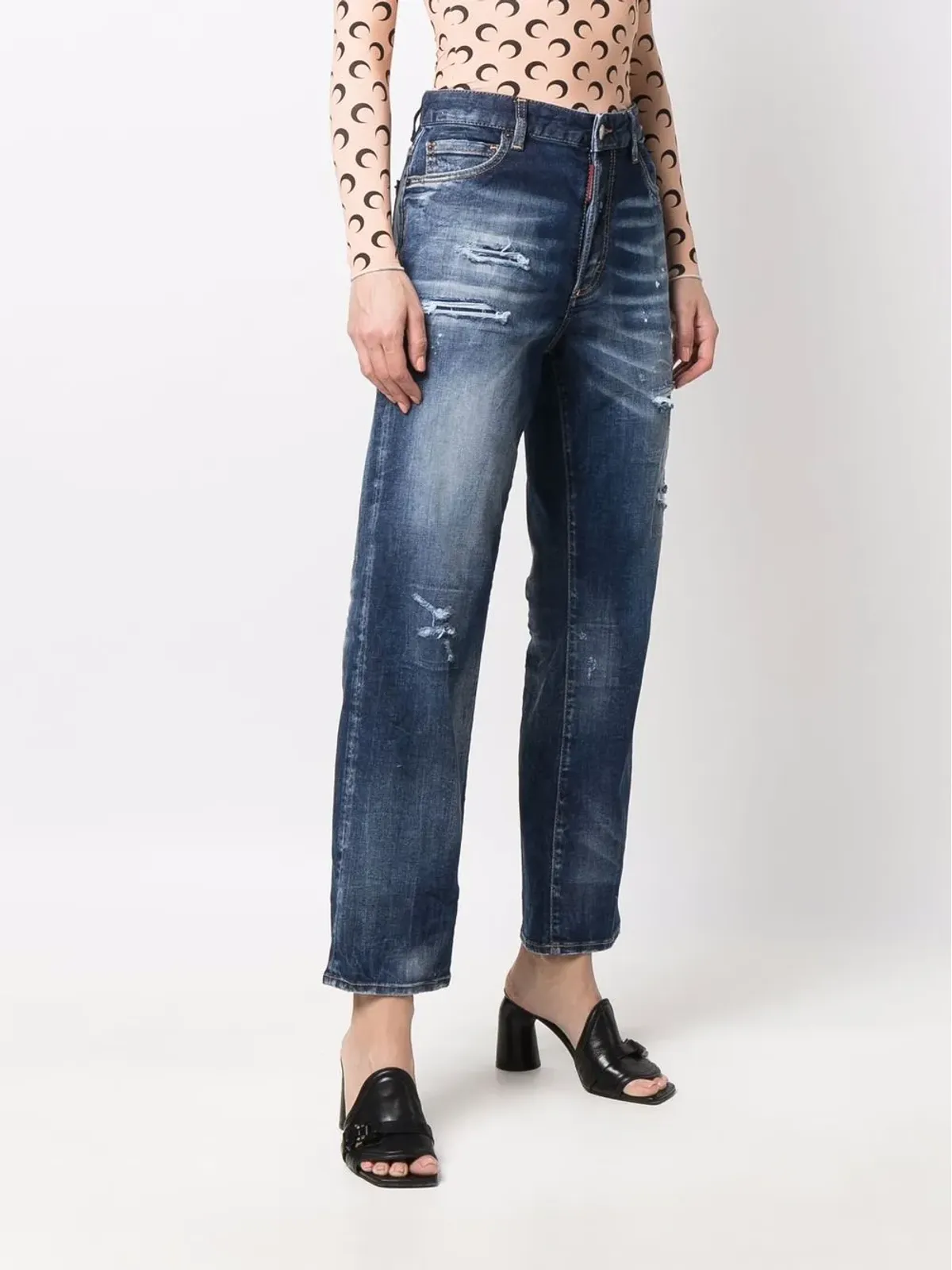 DSQUARED2 ディストレスドハイウエストジーンズ - 画像3