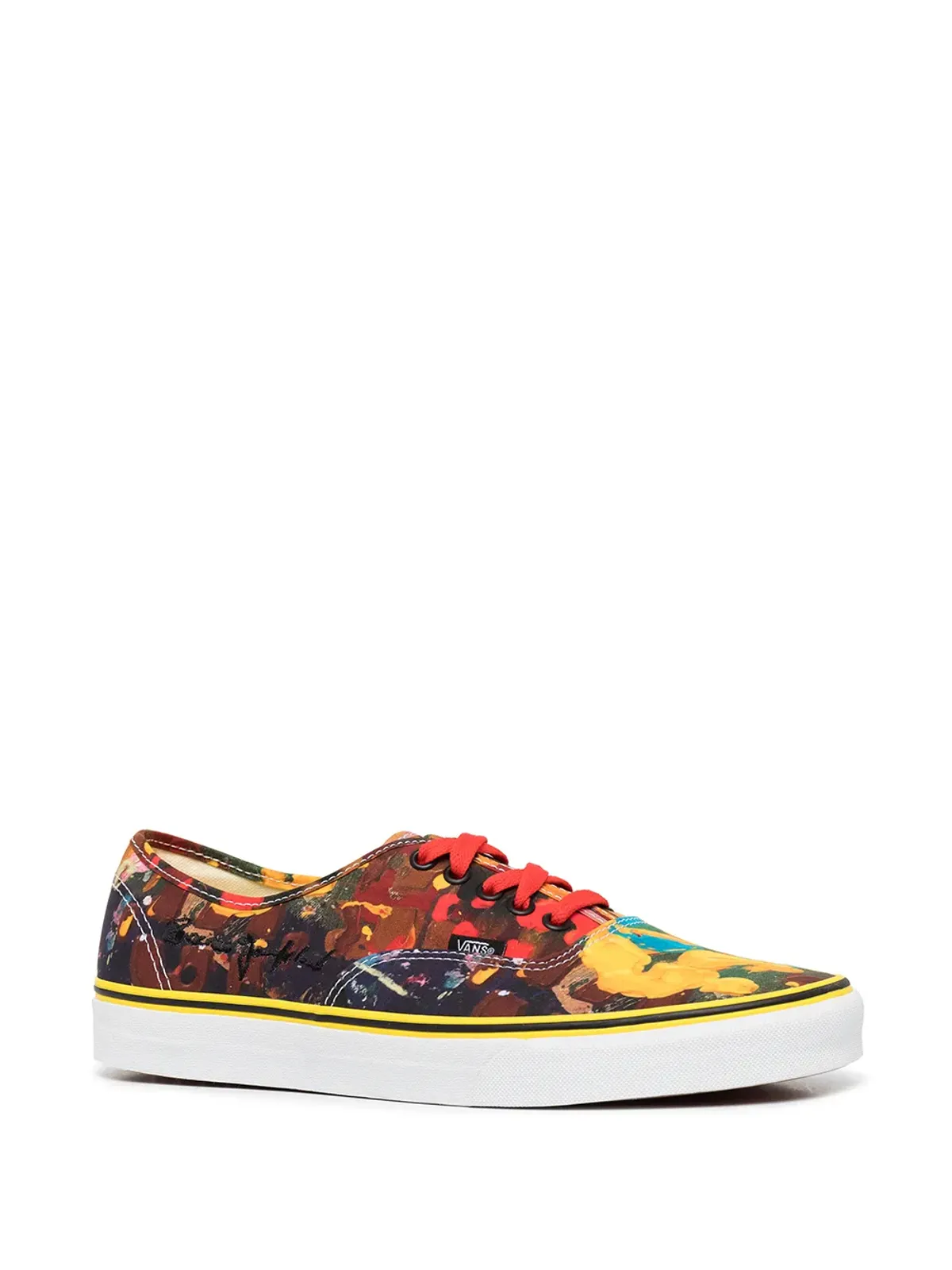 Vans オーセンティック グラフィックプリント スニーカー イエロー - 画像2