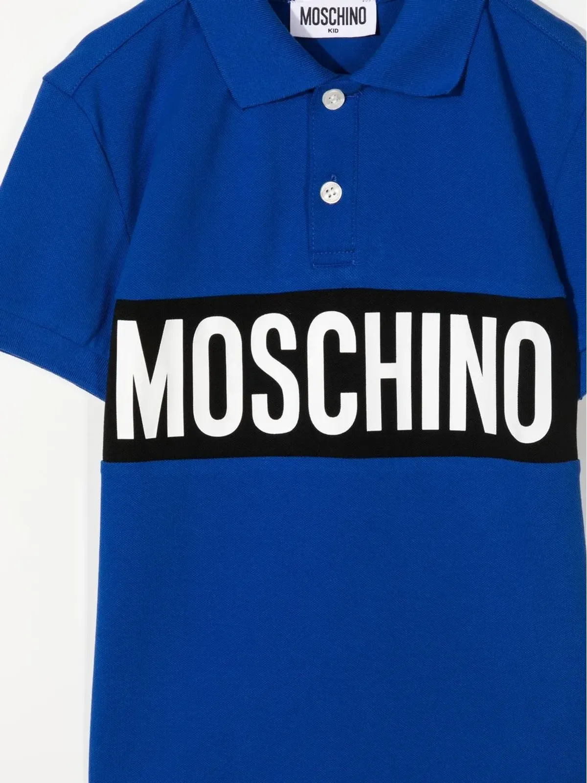 Moschino Kids ロゴプリント半袖ポロシャツ - 画像3