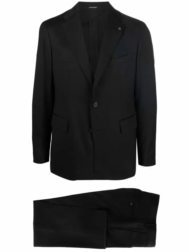 Tagliatore Tagliatore シングルブレスト ヴァージンウール スーツ - ブラックの商品画像