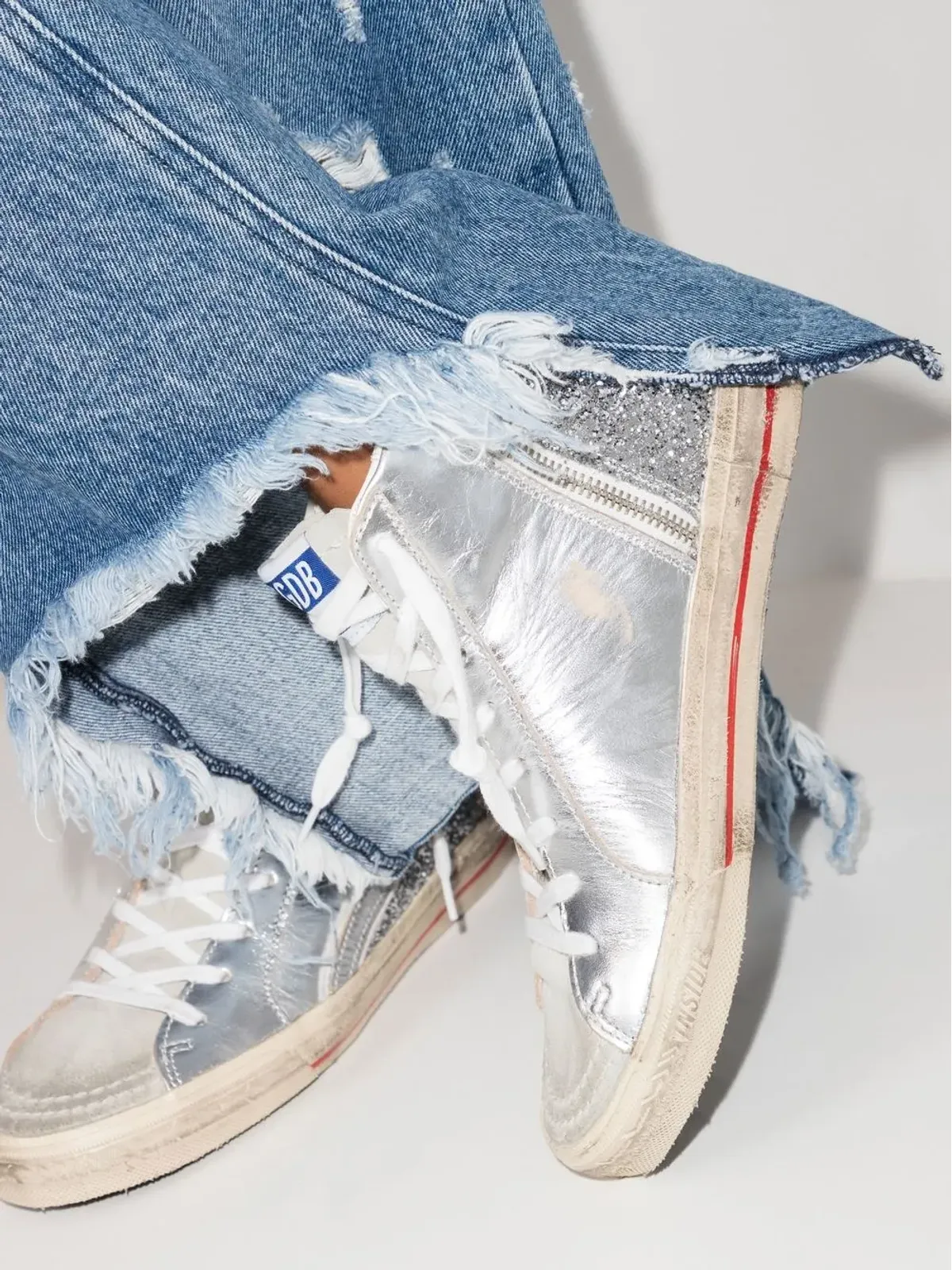 Golden Goose ロゴパッチ レースアップスニーカー - 画像3