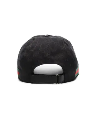 Gucci GG Supreme Web ベースボールキャップ - ブラック - サムネイル5