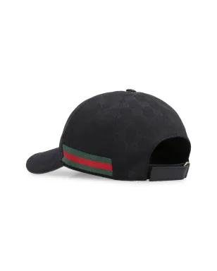 Gucci GG Supreme Web ベースボールキャップ - ブラック - サムネイル2