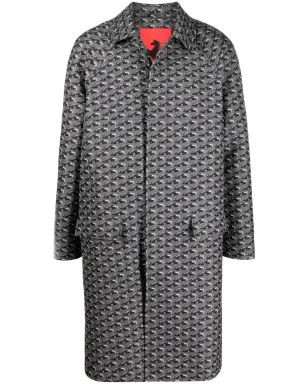 Ferrari グラフィックプリントのシングルブレストコート - グレー - サムネイル1