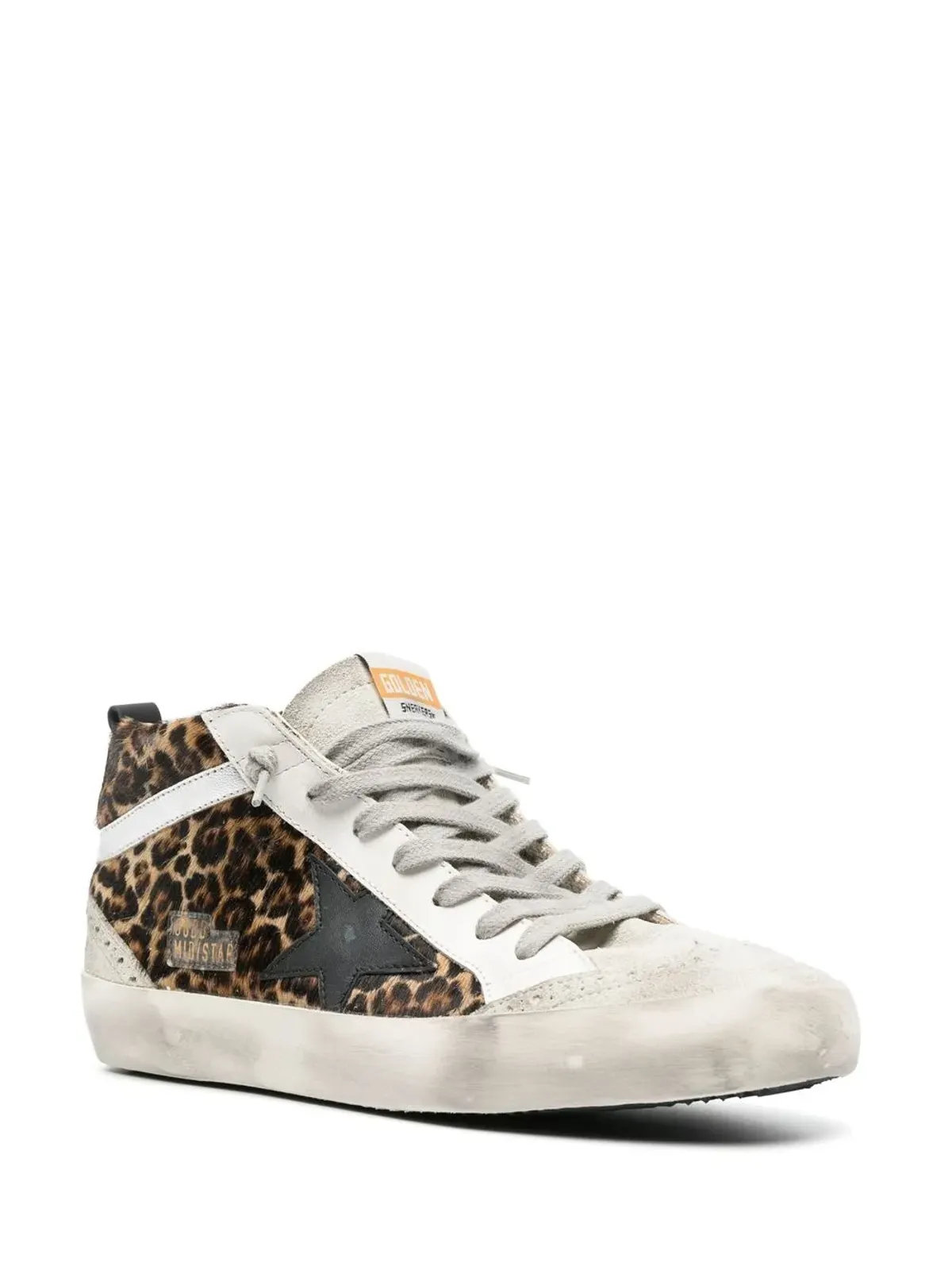 Golden Goose ミッドスター レオパードプリント スニーカー グレー - 画像2