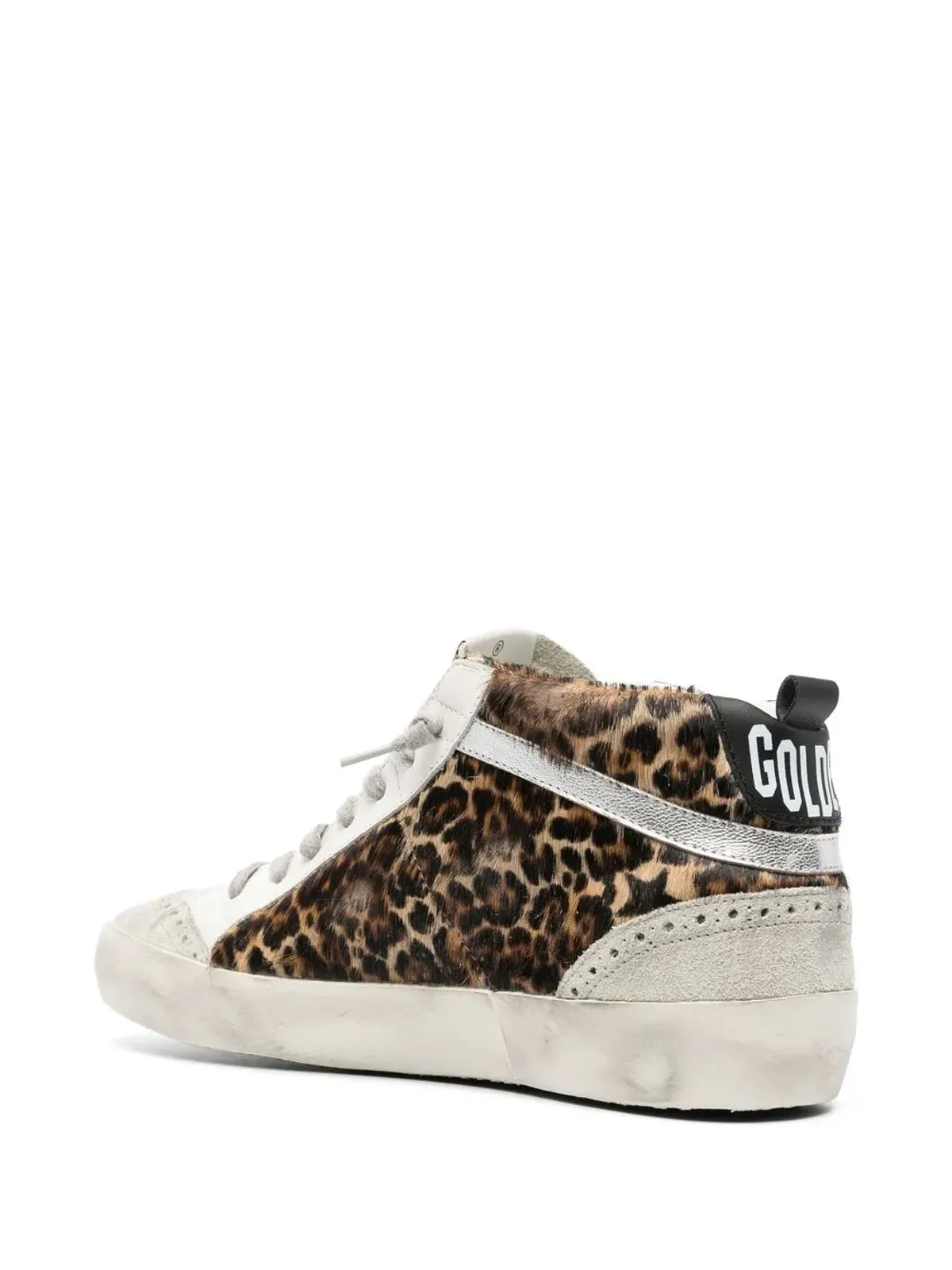 Golden Goose ミッドスター レオパードプリント スニーカー グレー - 画像3