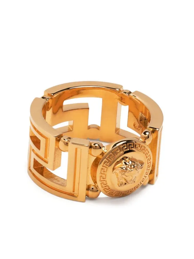 VERSACE Versace ラ・グレカ メデューサ ヘッド リング - ゴールドの商品画像