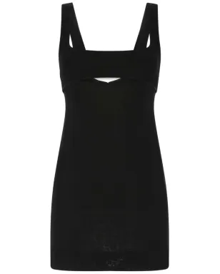 Saint Laurent カットアウトノースリーブミニドレス - サムネイル1