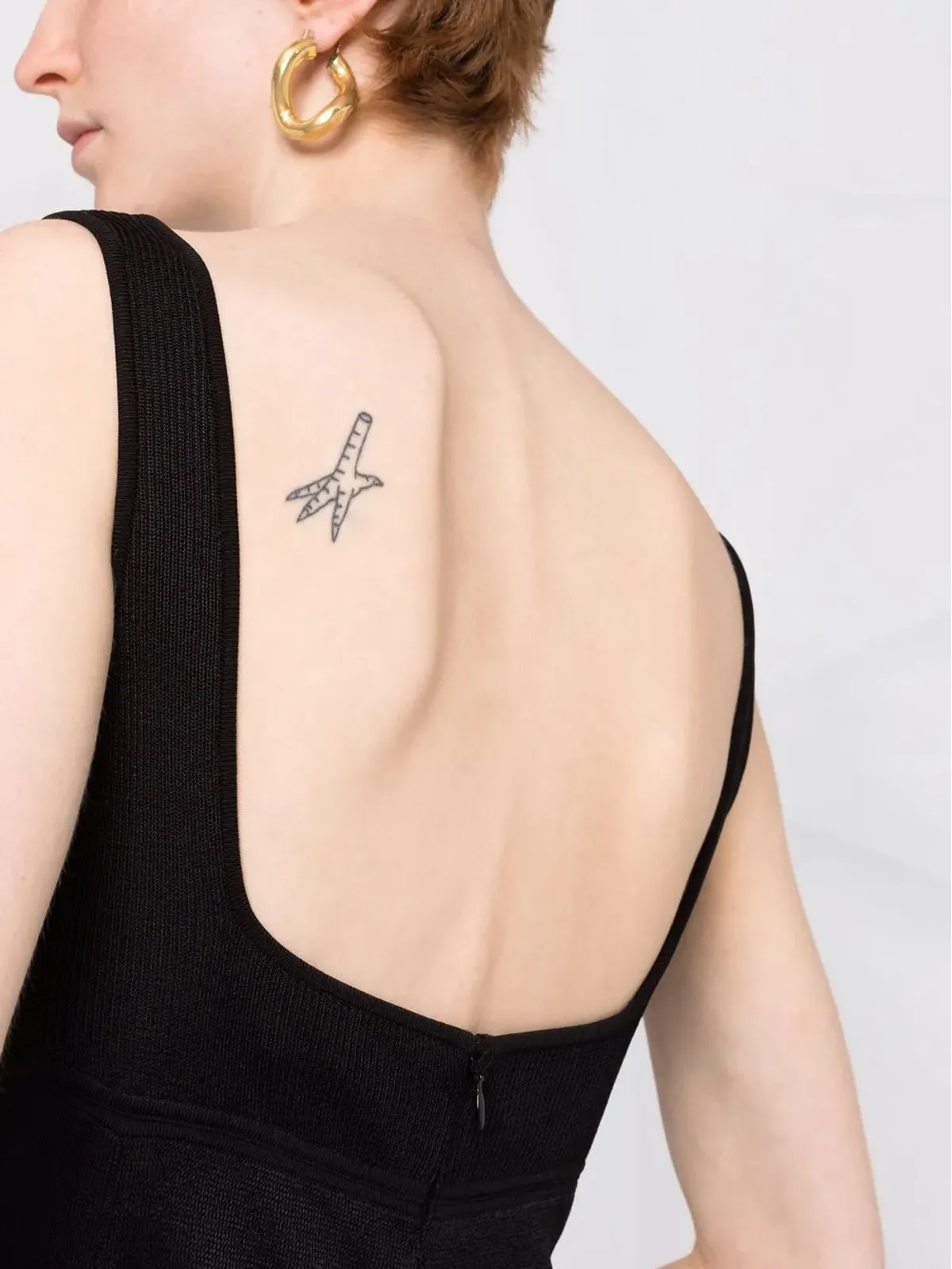 Saint Laurent カットアウトノースリーブミニドレス - 画像3