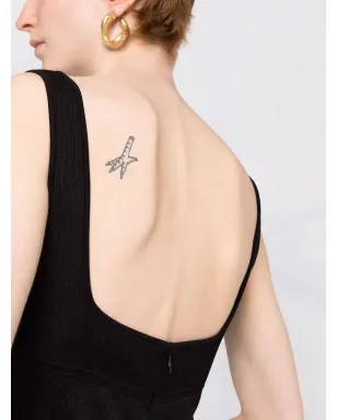 Saint Laurent カットアウトノースリーブミニドレス - サムネイル3