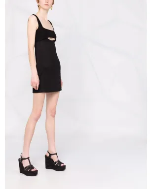 Saint Laurent カットアウトノースリーブミニドレス - サムネイル4
