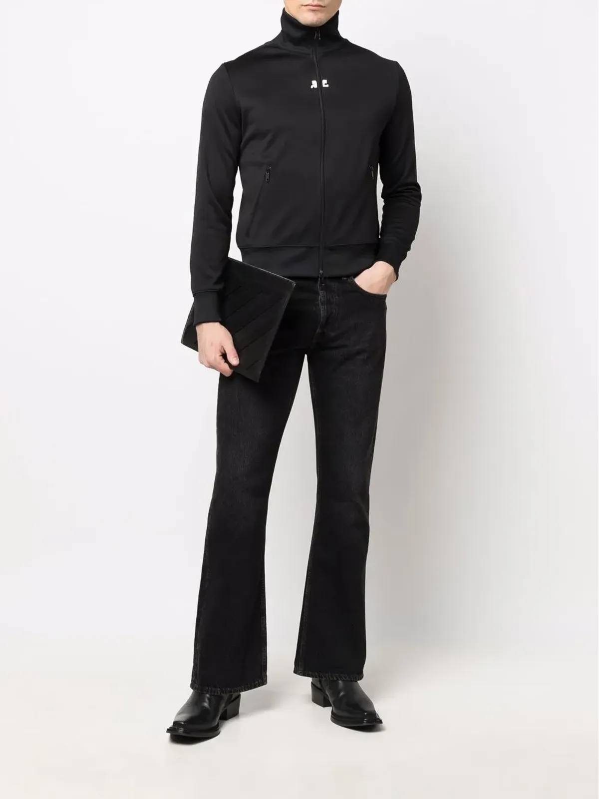 Courrèges ロゴプリント ロールネック ジャンパー - 画像2