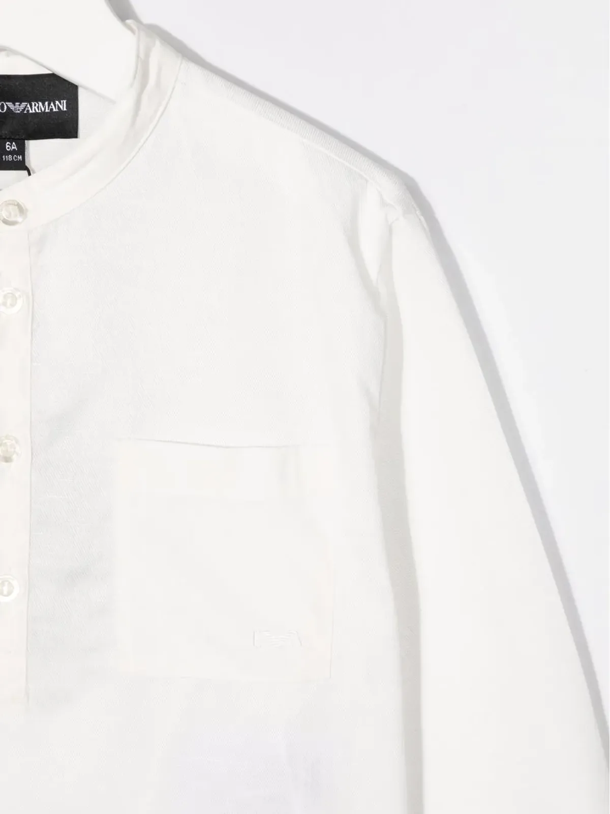 Emporio Armani Kids バンドカラーシャツ - White - 画像3
