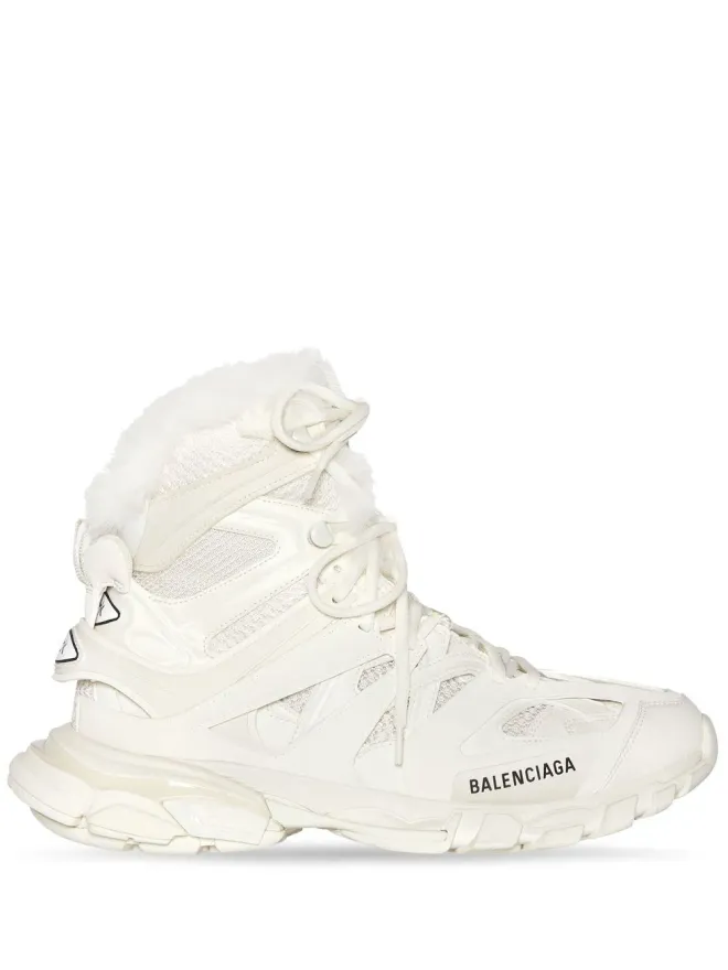 Balenciaga Balenciaga Track Hike fur-fur sneaker boots - Neutralsの商品画像