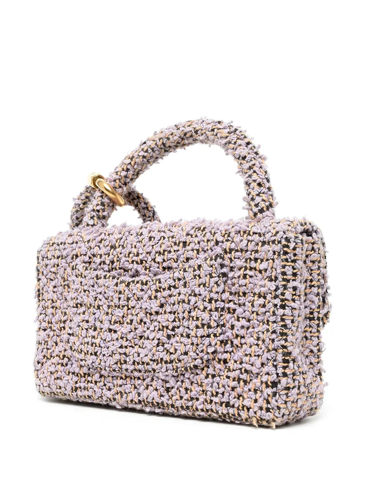 CHANEL Pre-Owned ツイード2-in-1ハンドバッグセット - パープル - 画像3